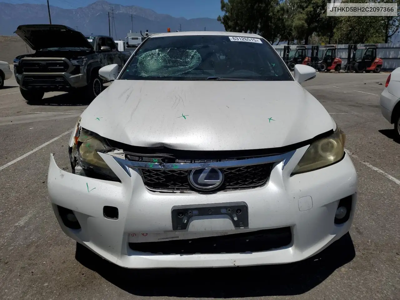 2012 Lexus Ct 200 VIN: JTHKD5BH2C2097366 Lot: 63126515