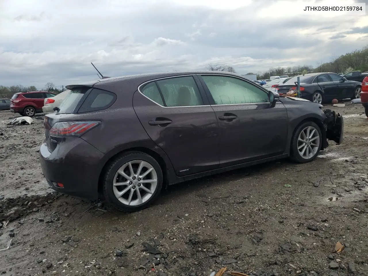 2013 Lexus Ct 200 VIN: JTHKD5BH0D2159784 Lot: 51495535
