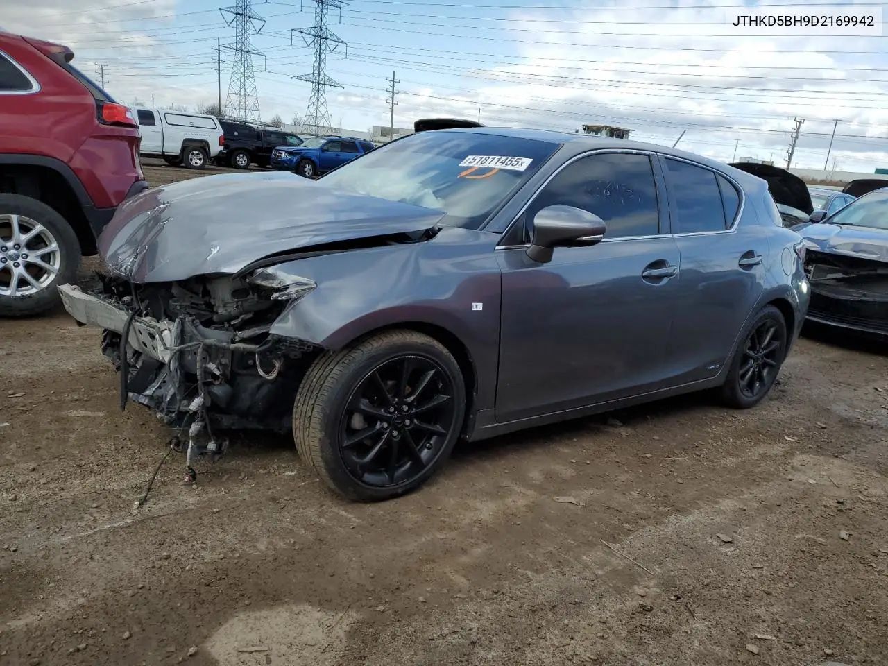 2013 Lexus Ct 200 VIN: JTHKD5BH9D2169942 Lot: 51811455