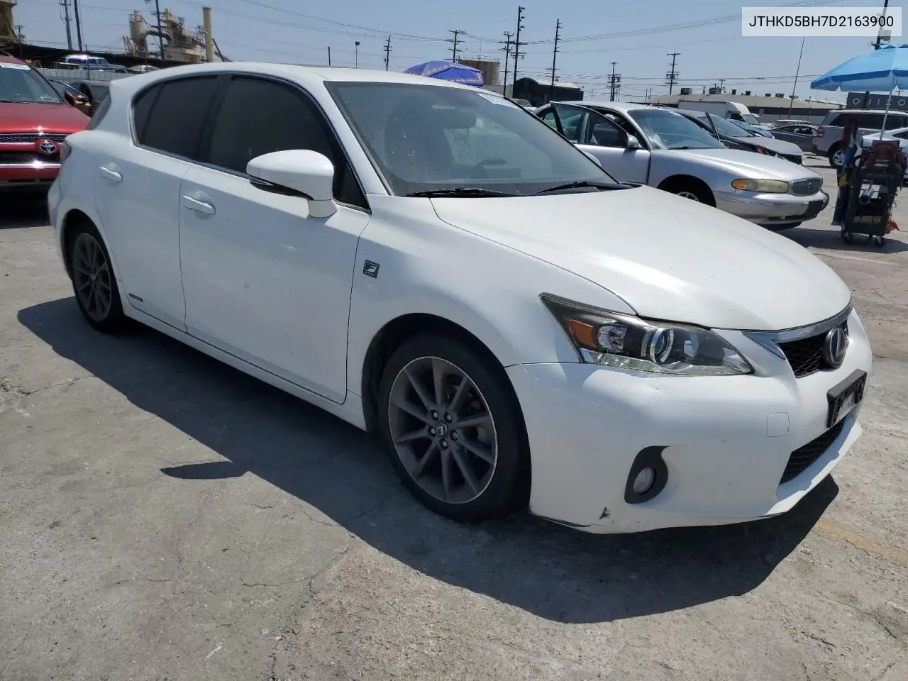 2013 Lexus Ct 200 VIN: JTHKD5BH7D2163900 Lot: 62172735