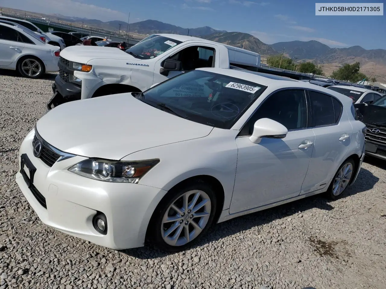2013 Lexus Ct 200 VIN: JTHKD5BH0D2171305 Lot: 62963905