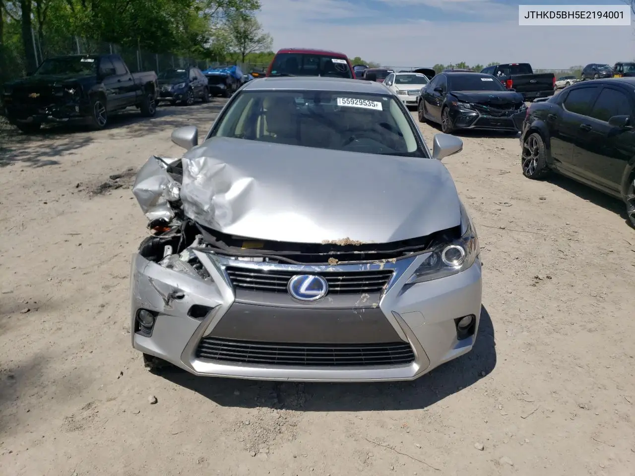 2014 Lexus Ct 200 VIN: JTHKD5BH5E2194001 Lot: 55929535