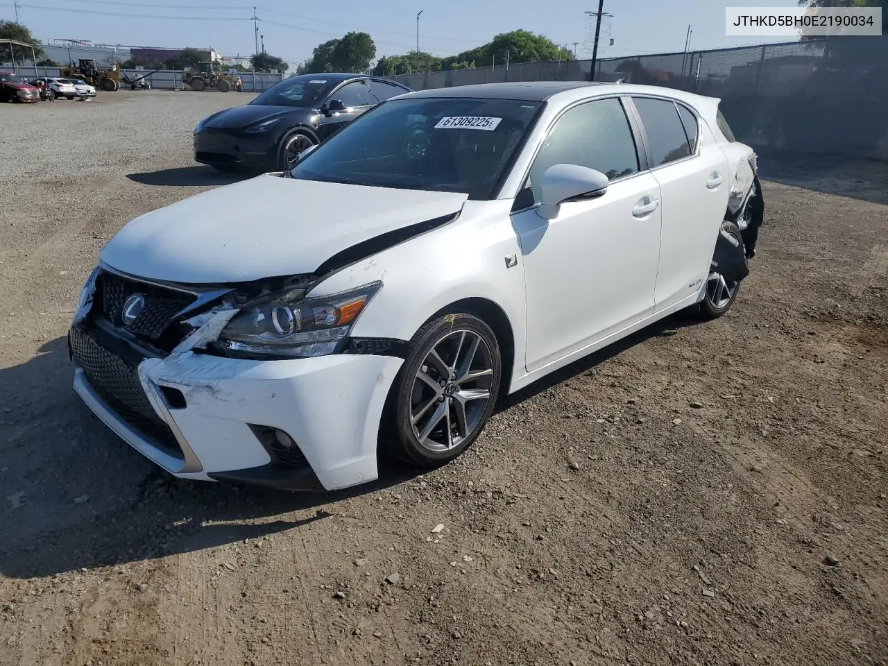2014 Lexus Ct 200 VIN: JTHKD5BH0E2190034 Lot: 61309225