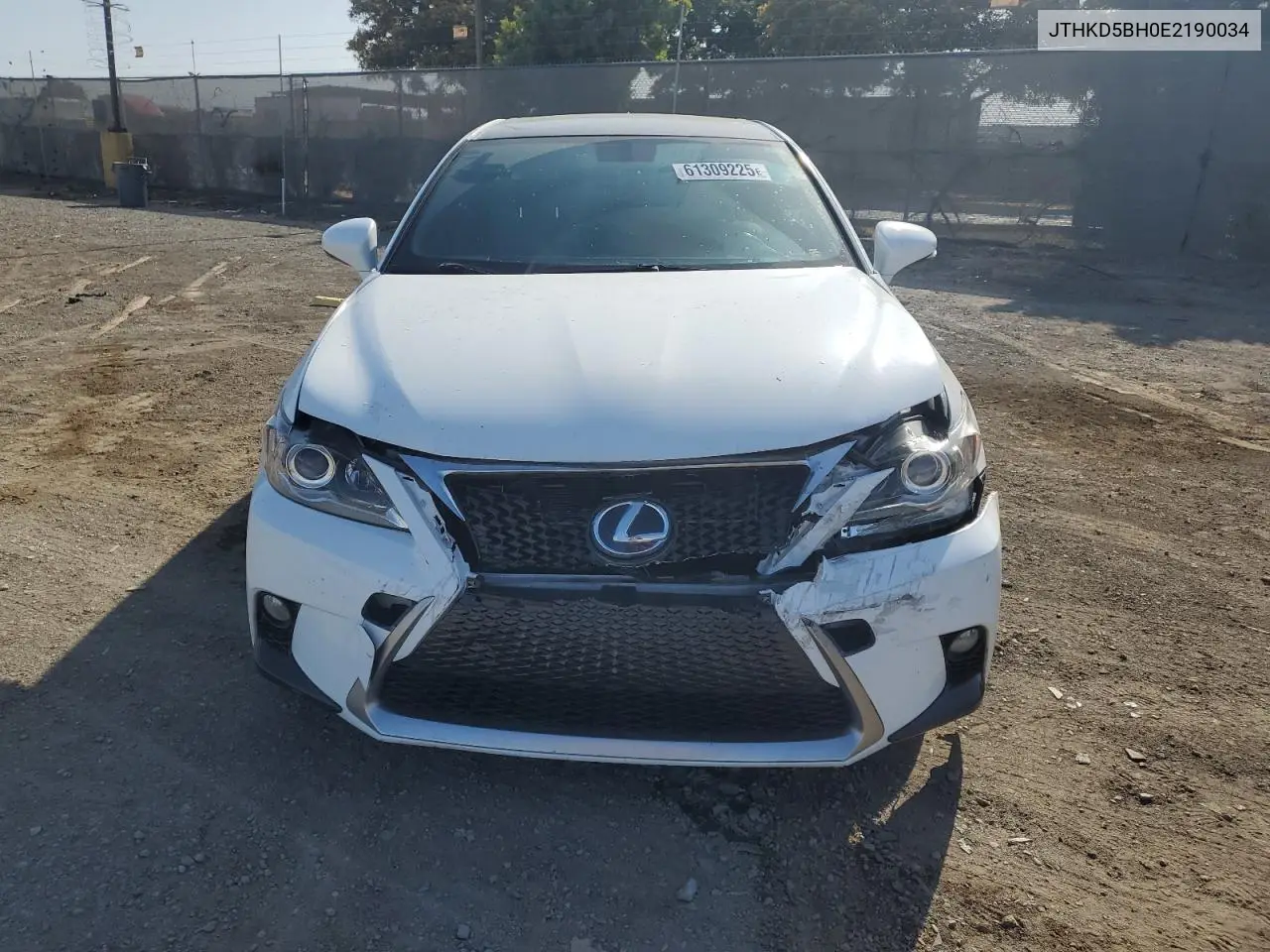 2014 Lexus Ct 200 VIN: JTHKD5BH0E2190034 Lot: 61309225
