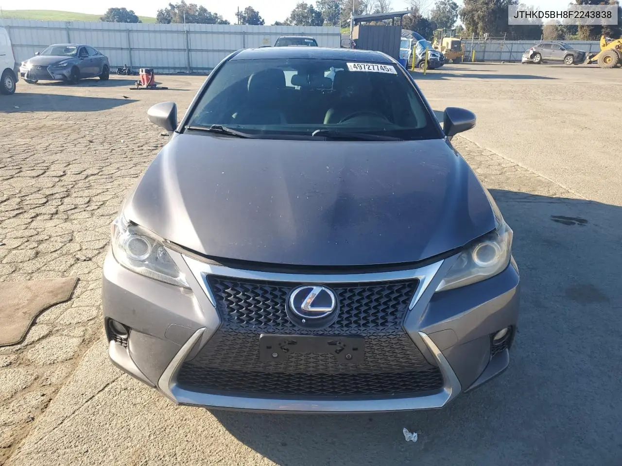 2015 Lexus Ct 200 VIN: JTHKD5BH8F2243838 Lot: 49727745