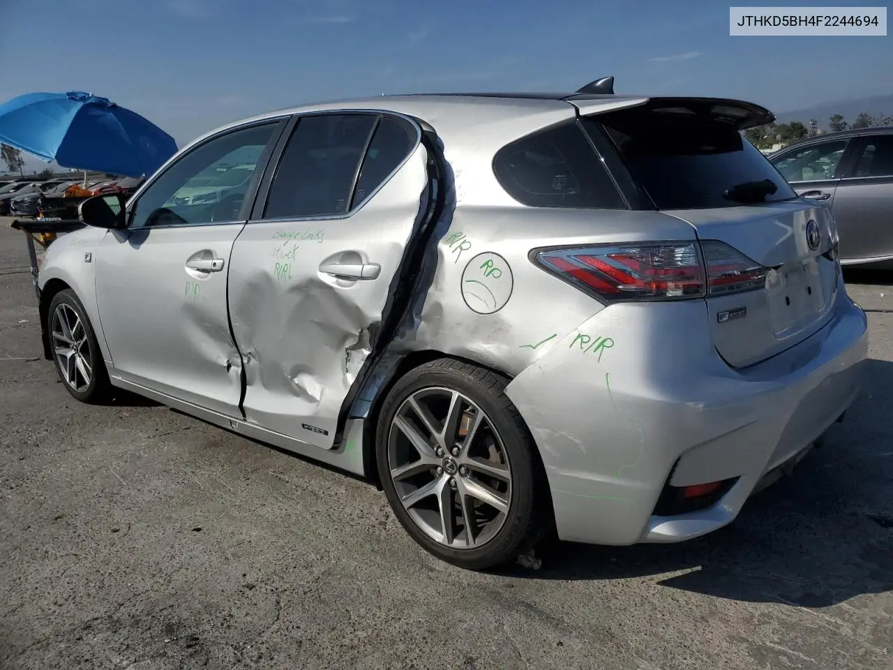 2015 Lexus Ct 200 VIN: JTHKD5BH4F2244694 Lot: 54236155