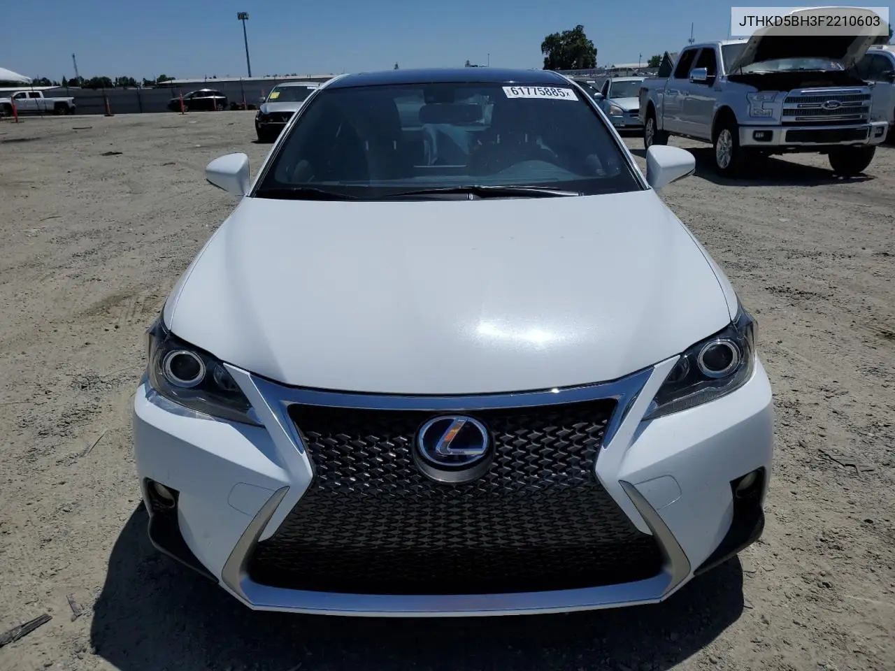 2015 Lexus Ct 200 VIN: JTHKD5BH3F2210603 Lot: 61775885