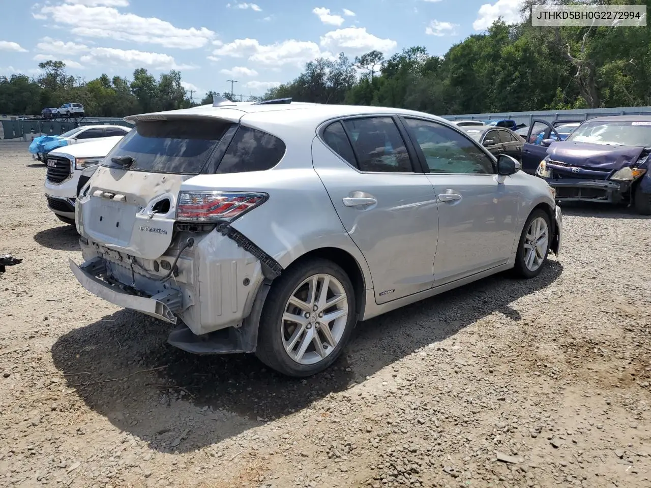 2016 Lexus Ct 200 VIN: JTHKD5BH0G2272994 Lot: 55482345