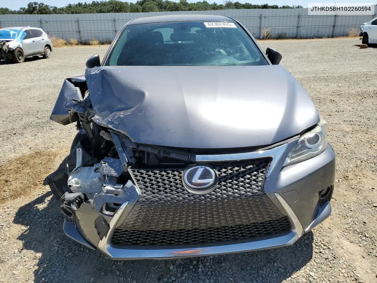 2016 Lexus Ct 200 VIN: JTHKD5BH1G2260594 Lot: 62302465