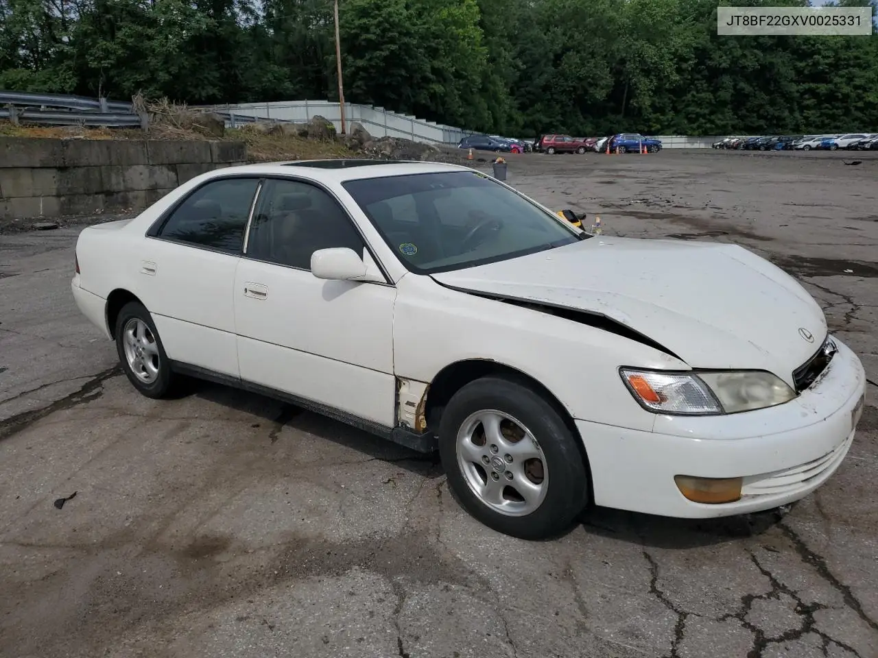 1997 Lexus Es 300 VIN: JT8BF22GXV0025331 Lot: 63388795