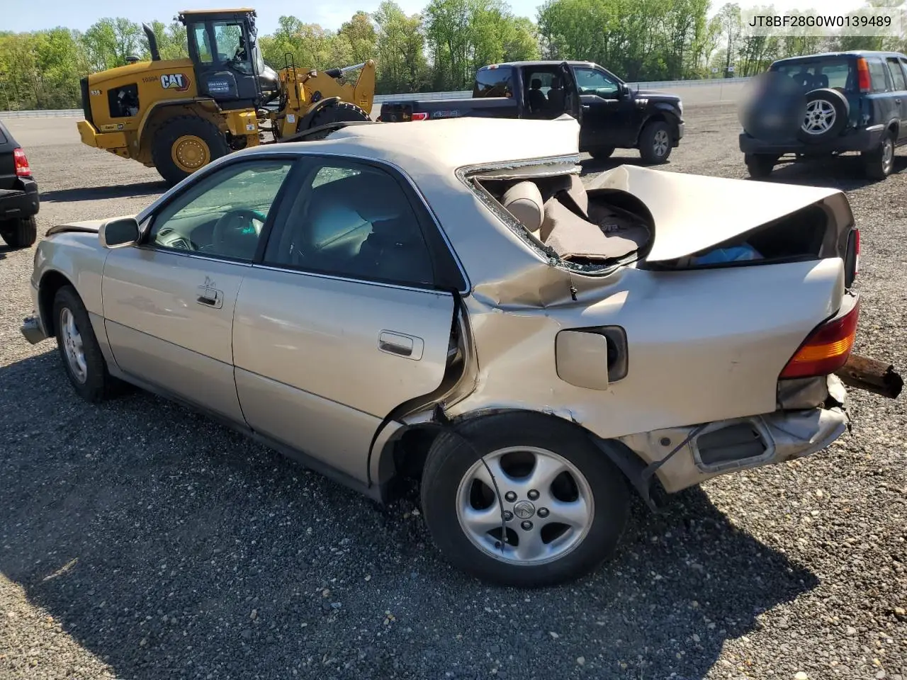 1998 Lexus Es 300 VIN: JT8BF28G0W0139489 Lot: 53041695