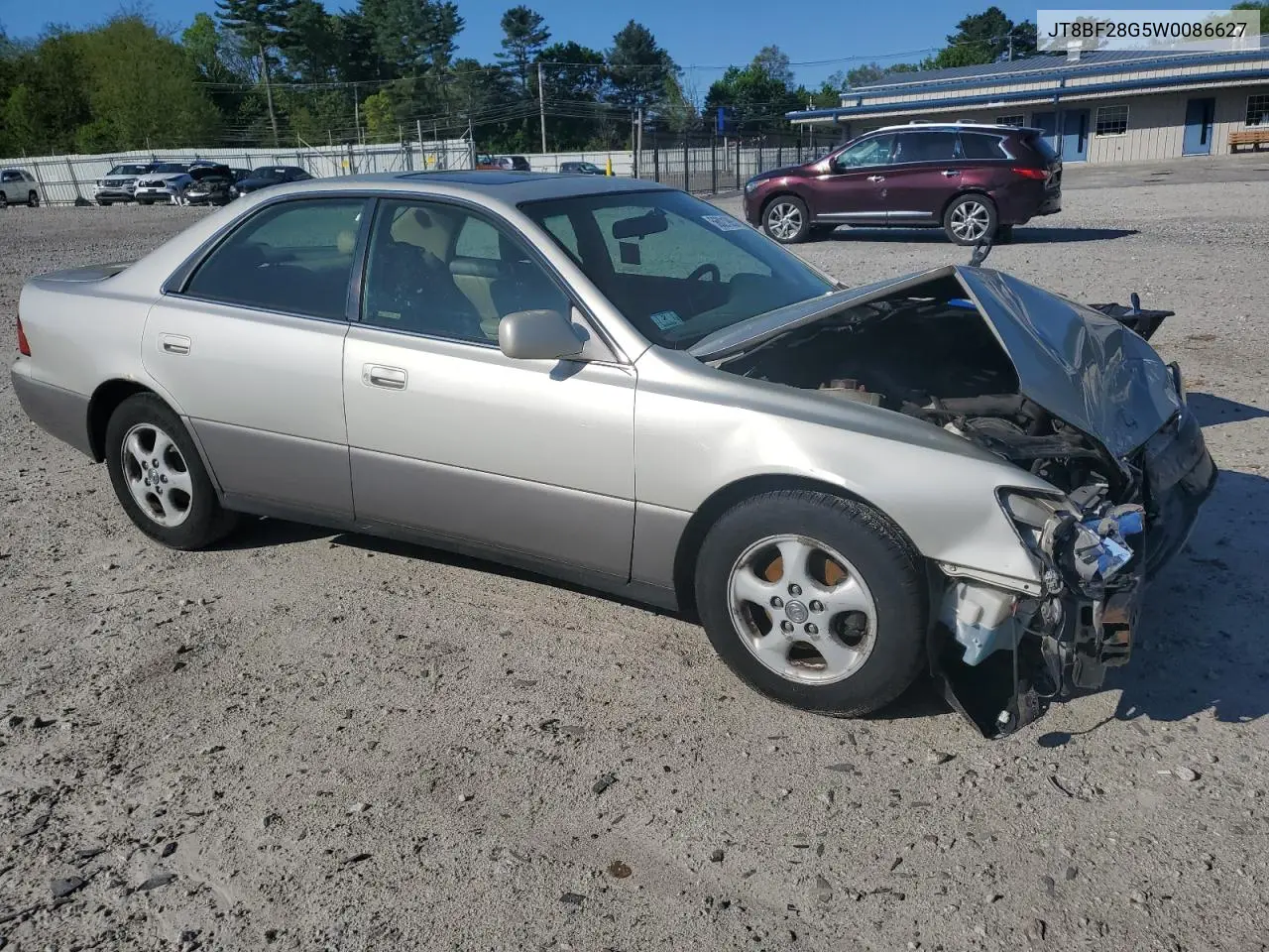 1998 Lexus Es 300 VIN: JT8BF28G5W0086627 Lot: 56021985