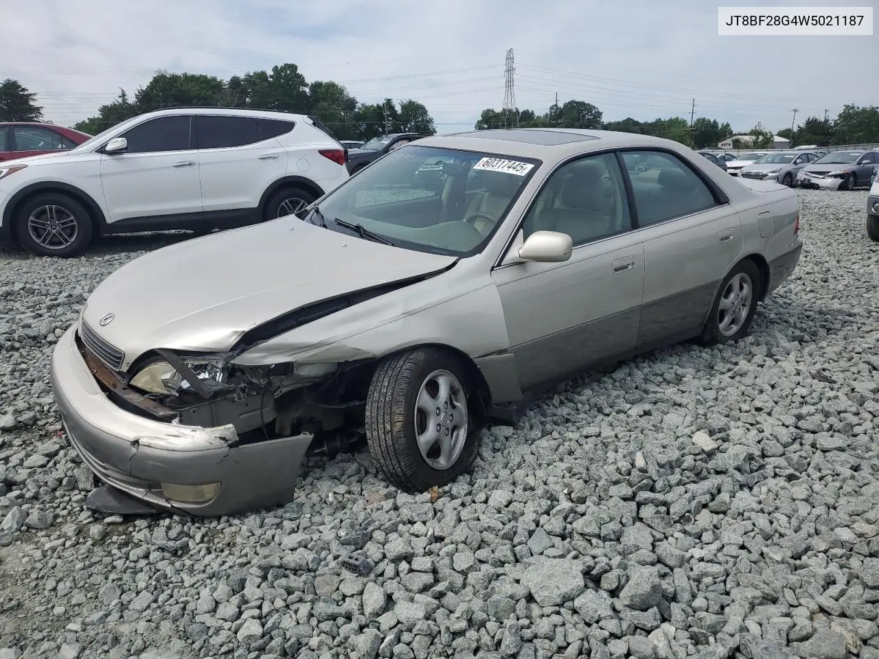 1998 Lexus Es 300 VIN: JT8BF28G4W5021187 Lot: 60317445