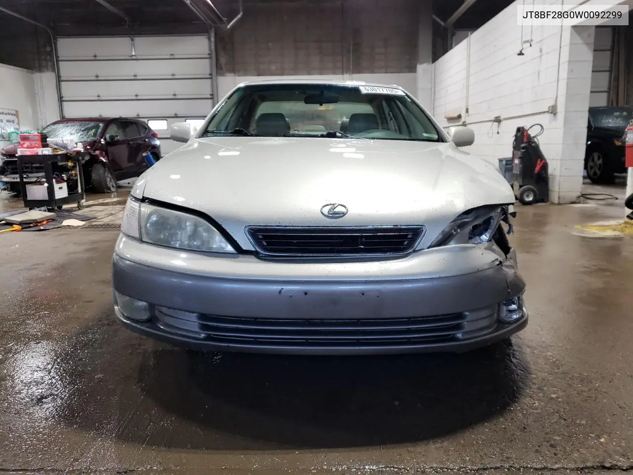 1998 Lexus Es 300 VIN: JT8BF28G0W0092299 Lot: 63017705