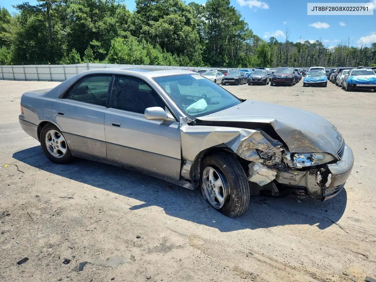 1999 Lexus Es 300 VIN: JT8BF28G8X0220791 Lot: 61610595