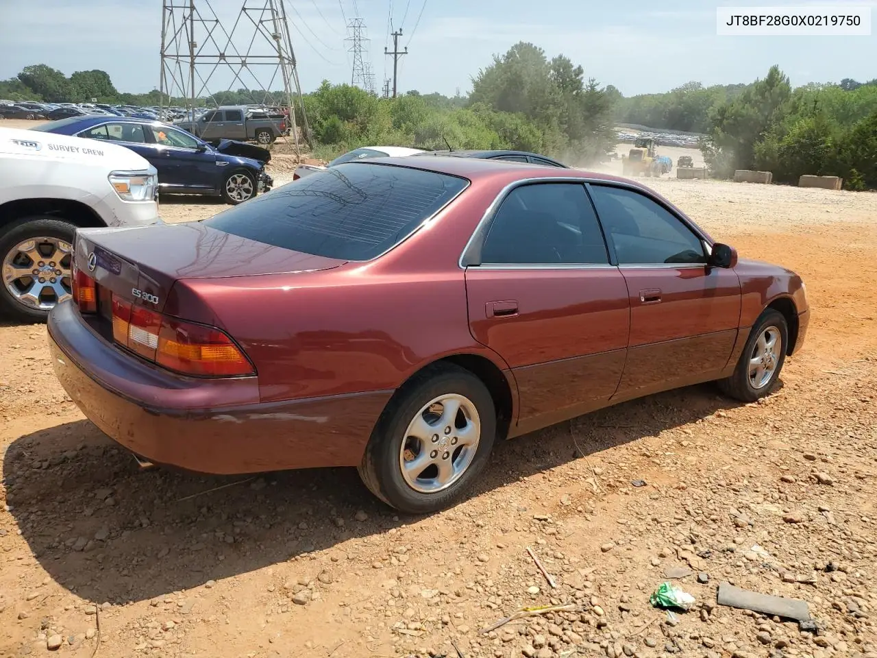 1999 Lexus Es 300 VIN: JT8BF28G0X0219750 Lot: 62860955