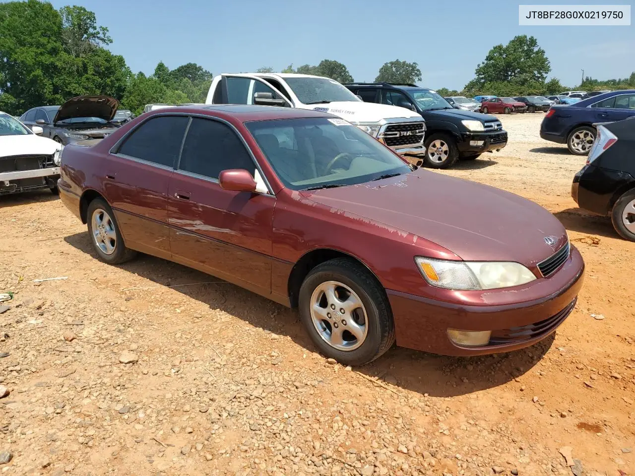 1999 Lexus Es 300 VIN: JT8BF28G0X0219750 Lot: 62860955