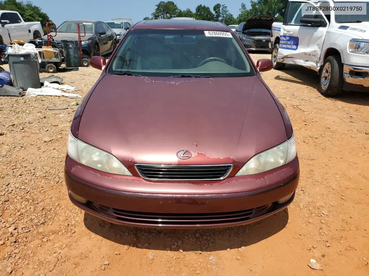 1999 Lexus Es 300 VIN: JT8BF28G0X0219750 Lot: 62860955