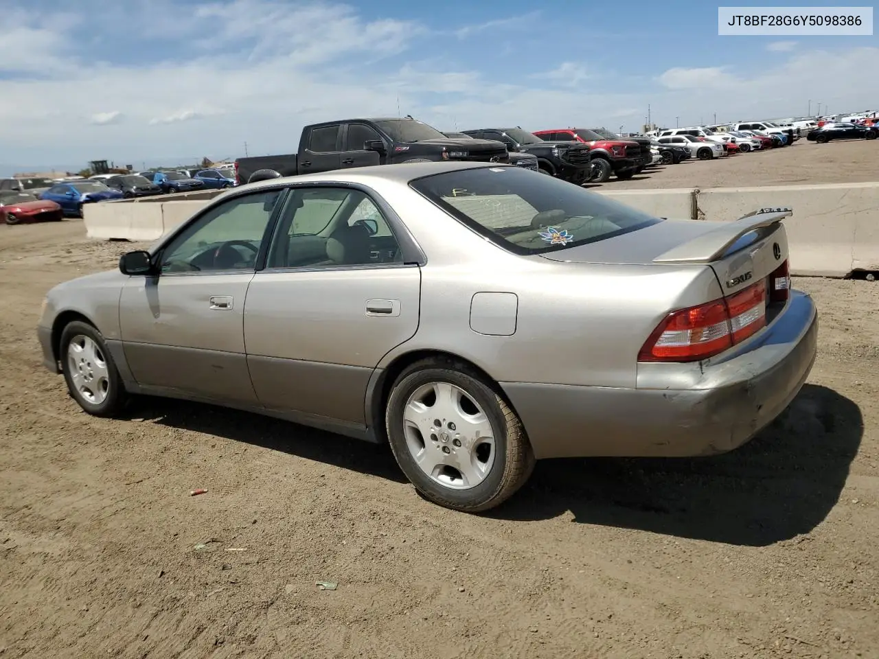 2000 Lexus Es 300 VIN: JT8BF28G6Y5098386 Lot: 56855185