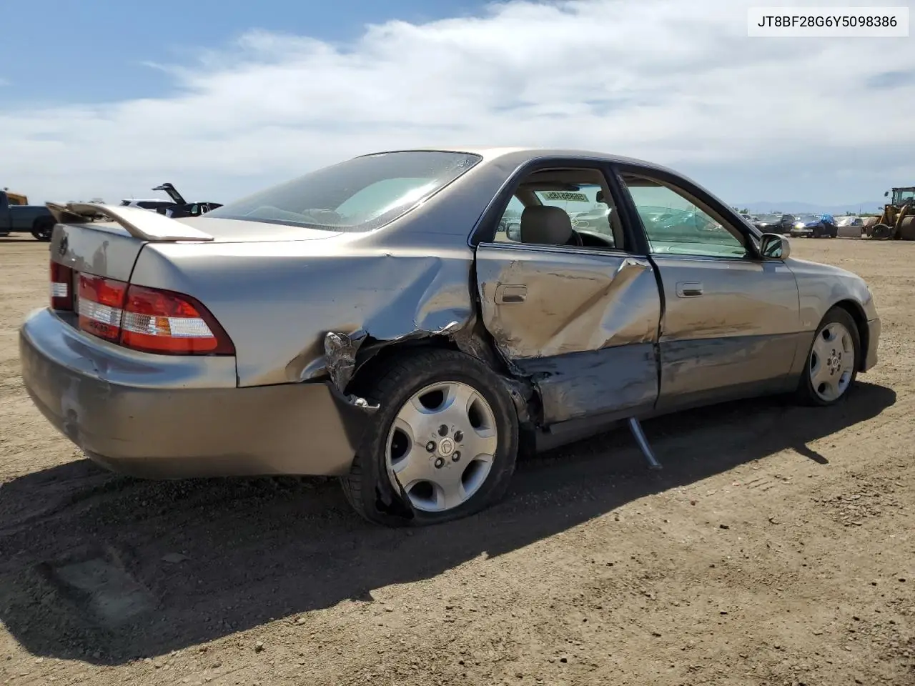 2000 Lexus Es 300 VIN: JT8BF28G6Y5098386 Lot: 56855185