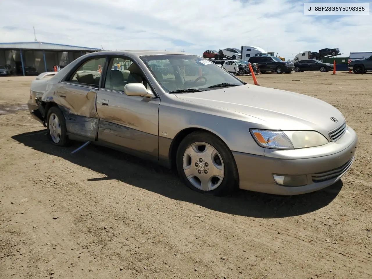2000 Lexus Es 300 VIN: JT8BF28G6Y5098386 Lot: 56855185