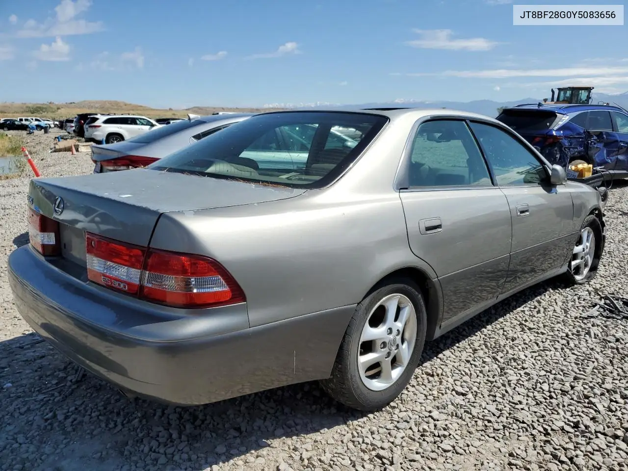 2000 Lexus Es 300 VIN: JT8BF28G0Y5083656 Lot: 57915435
