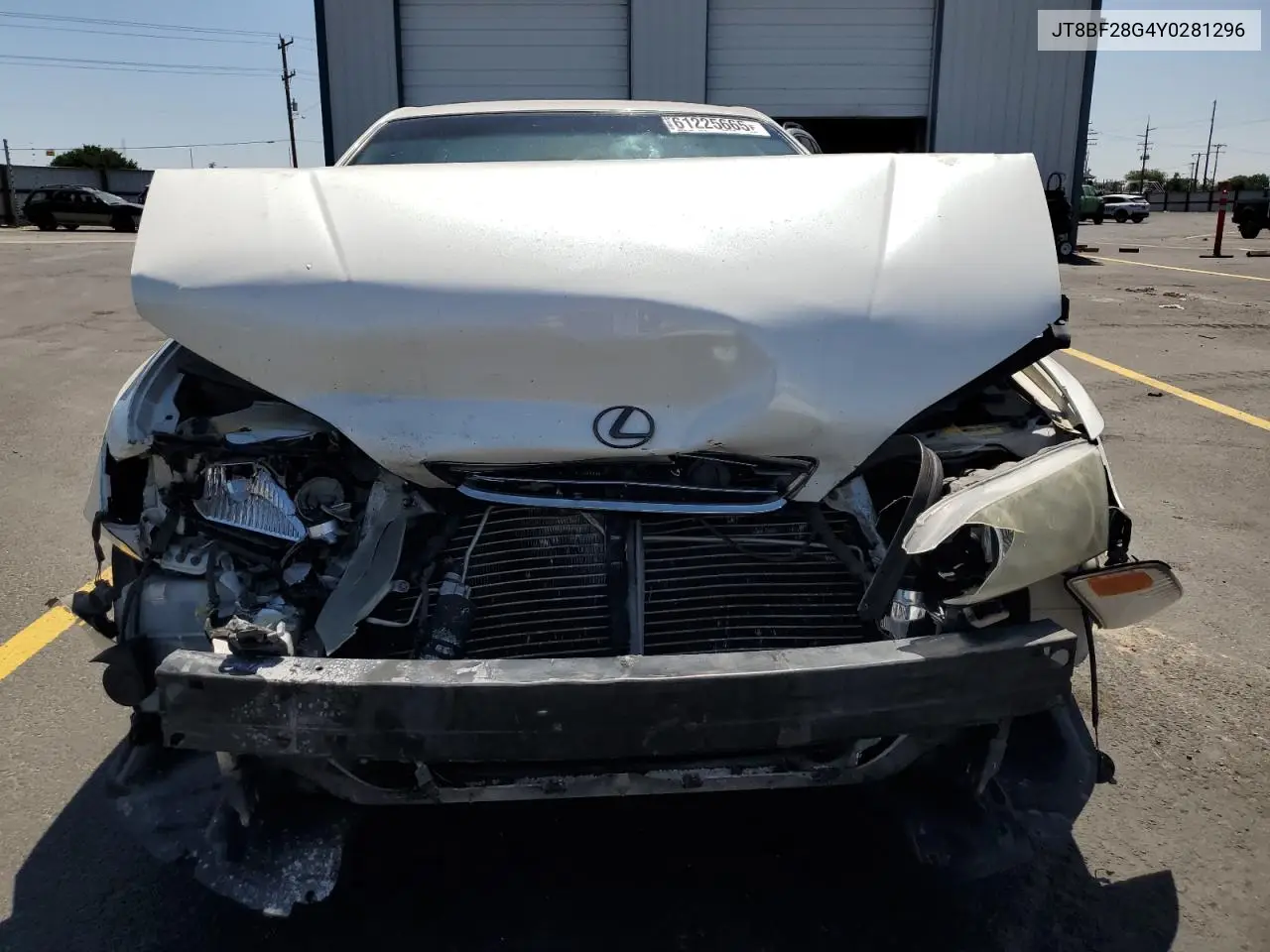 2000 Lexus Es 300 VIN: JT8BF28G4Y0281296 Lot: 61225665