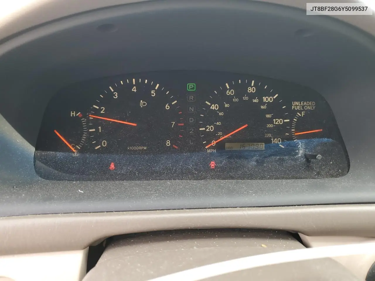 2000 Lexus Es 300 VIN: JT8BF28G6Y5099537 Lot: 61873595