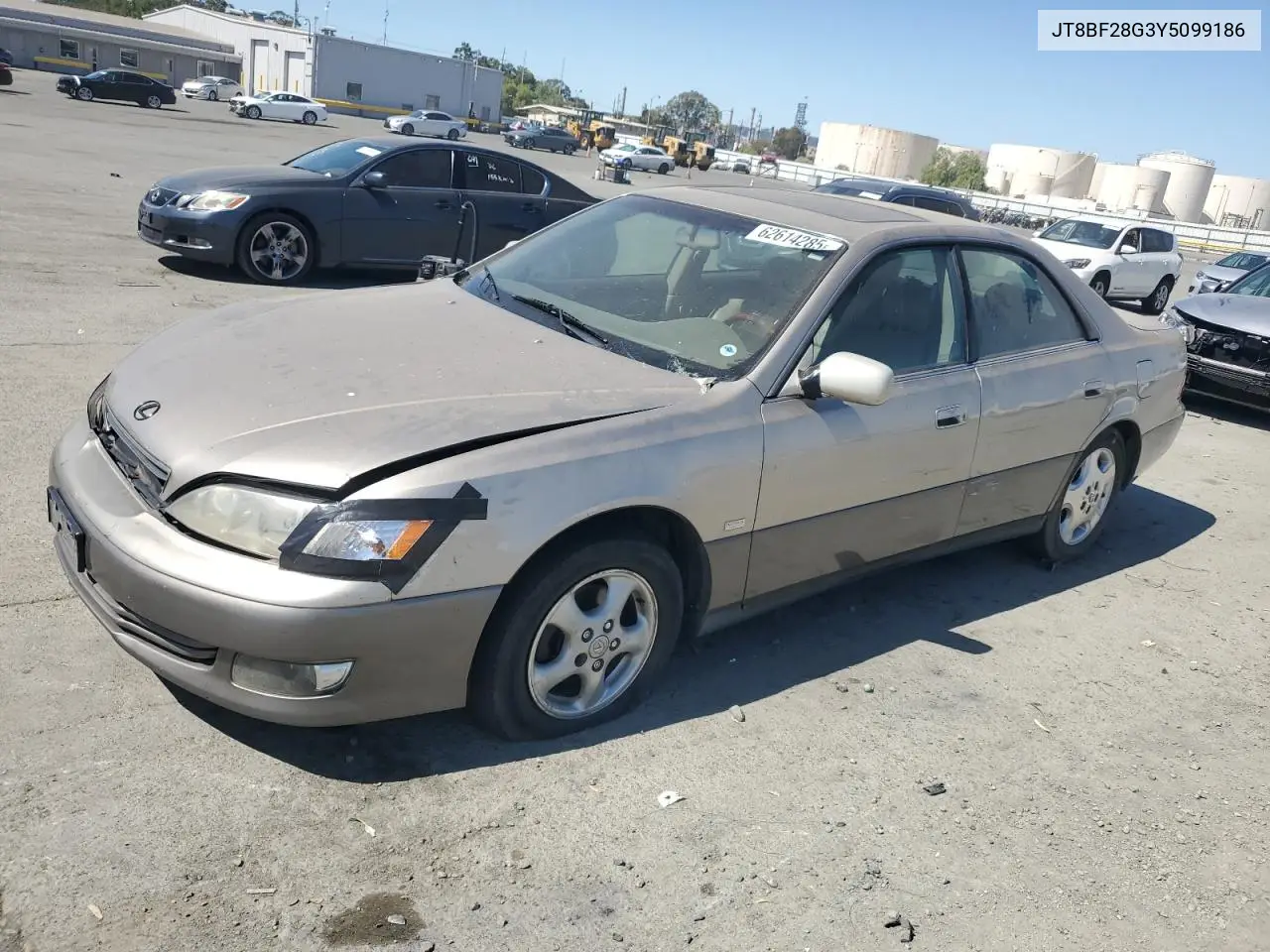 2000 Lexus Es 300 VIN: JT8BF28G3Y5099186 Lot: 62614285