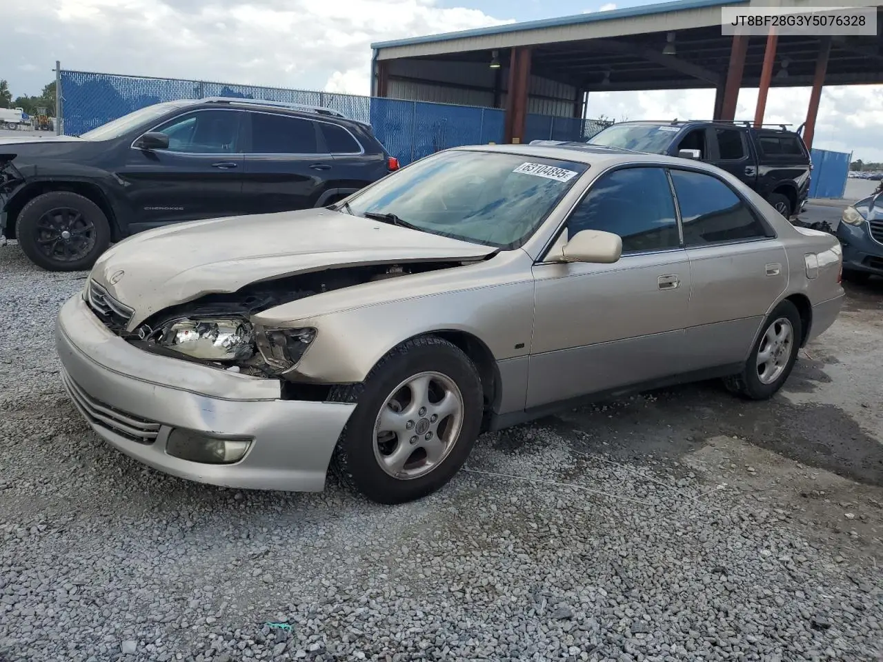 2000 Lexus Es 300 VIN: JT8BF28G3Y5076328 Lot: 63104895