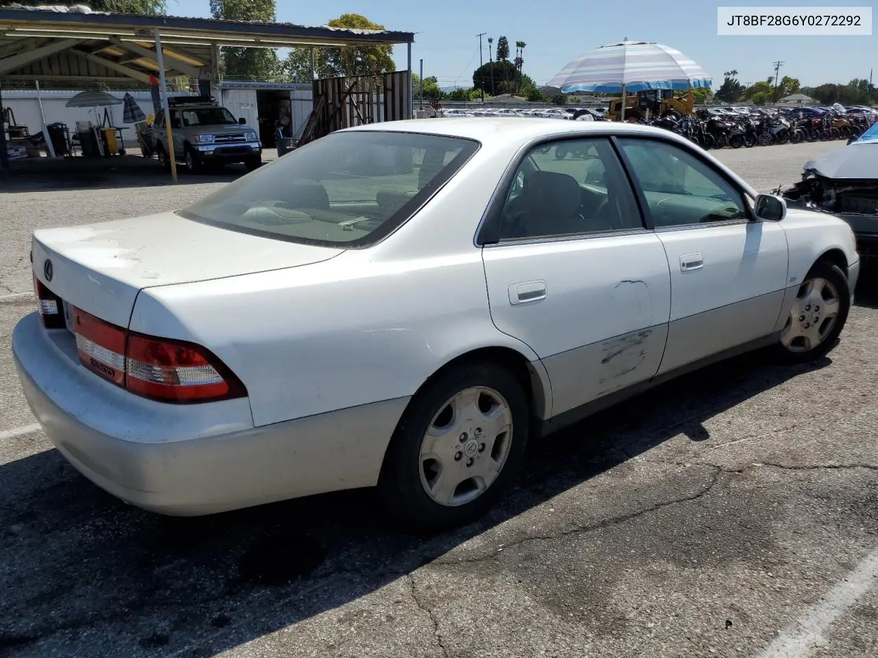 2000 Lexus Es 300 VIN: JT8BF28G6Y0272292 Lot: 63679475