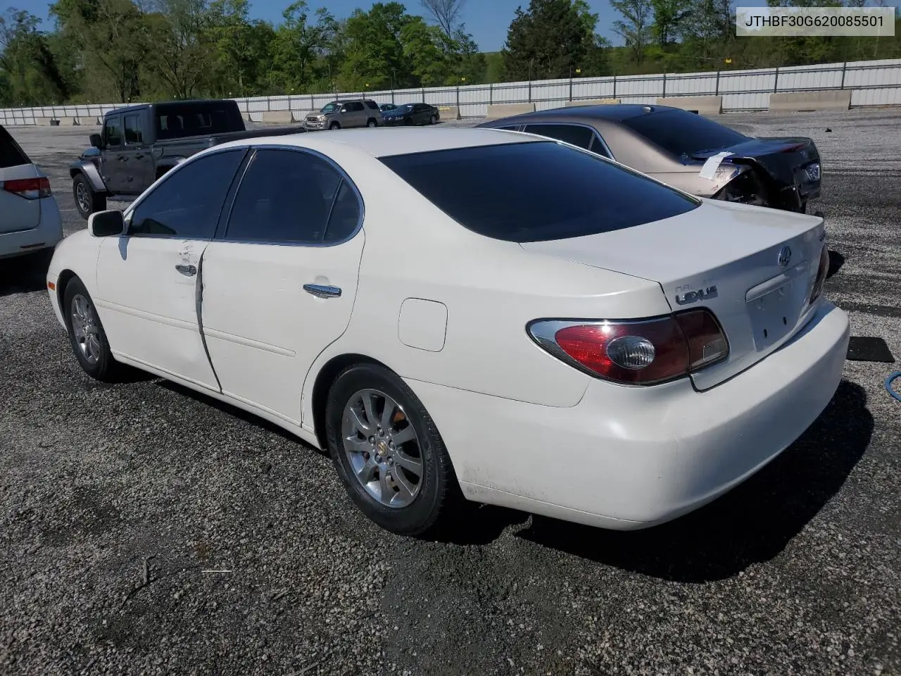 2002 Lexus Es 300 VIN: JTHBF30G620085501 Lot: 52286685
