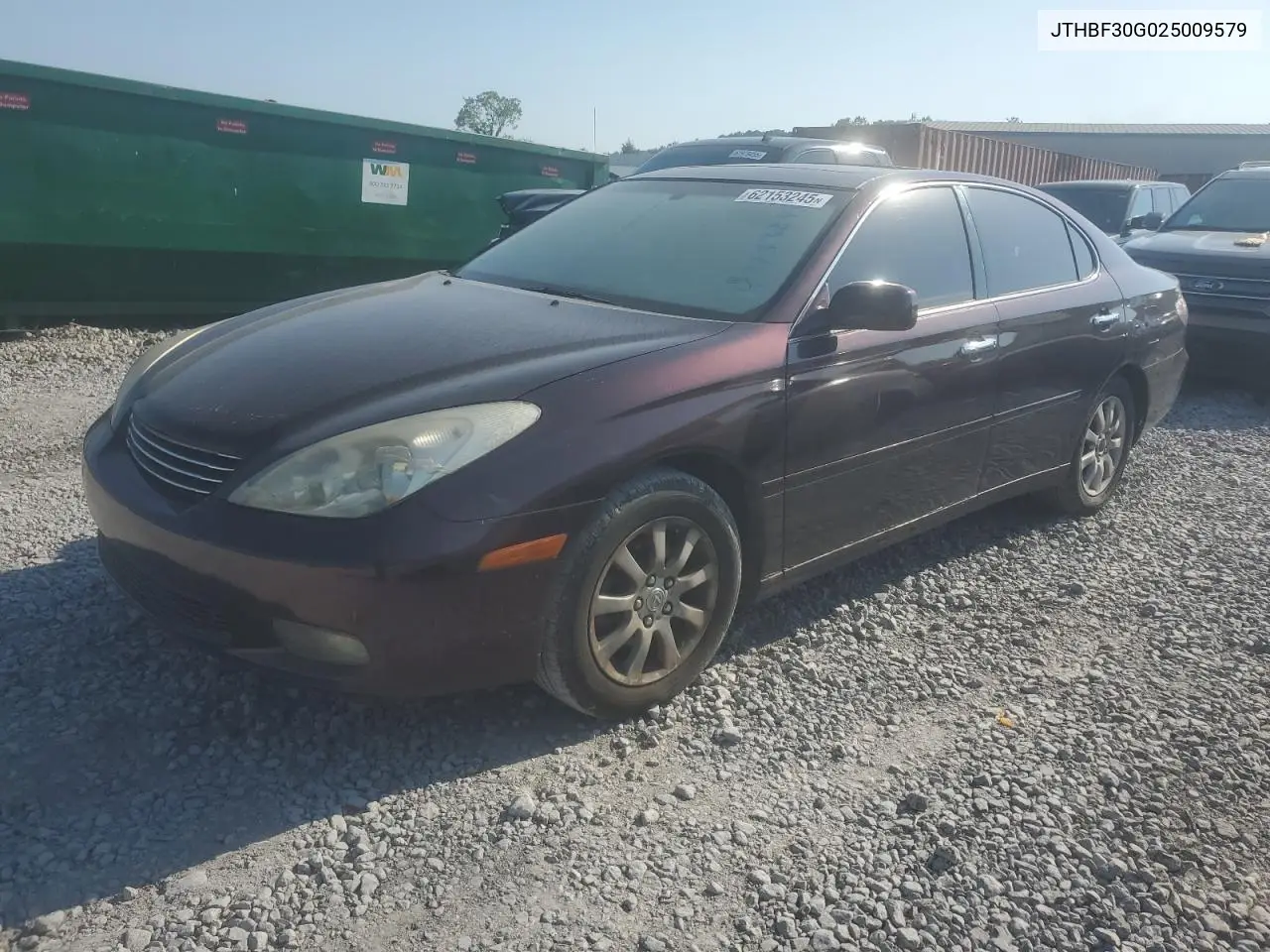 2002 Lexus Es 300 VIN: JTHBF30G025009579 Lot: 62153245