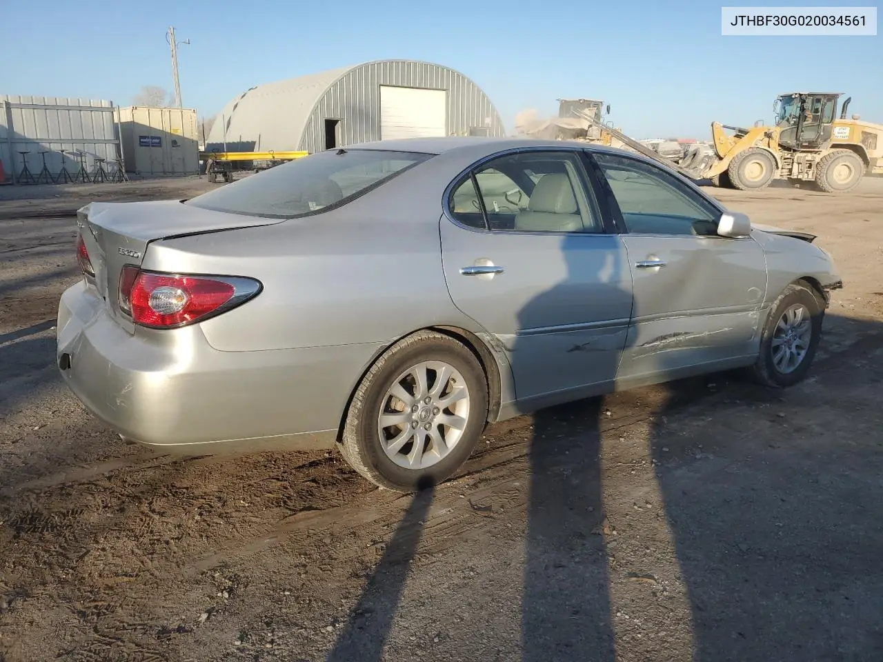 2002 Lexus Es 300 VIN: JTHBF30G020034561 Lot: 86545754