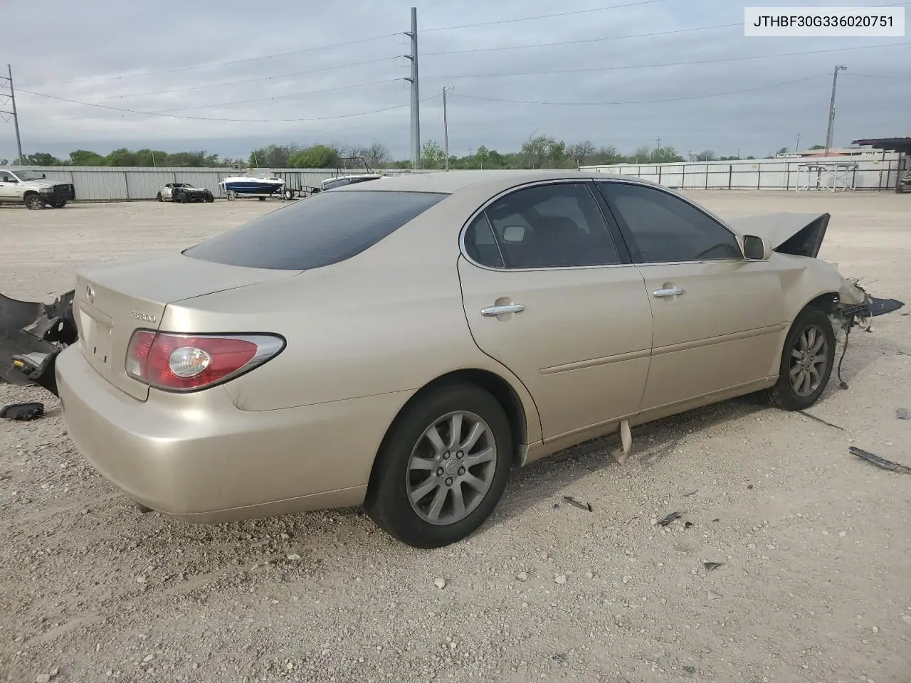 2003 Lexus Es 300 VIN: JTHBF30G336020751 Lot: 50556005