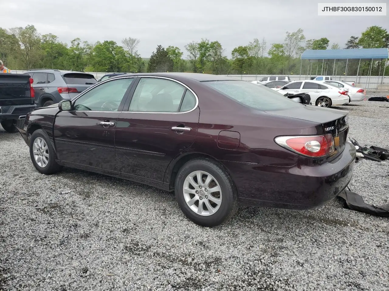 2003 Lexus Es 300 VIN: JTHBF30G830150012 Lot: 52302405