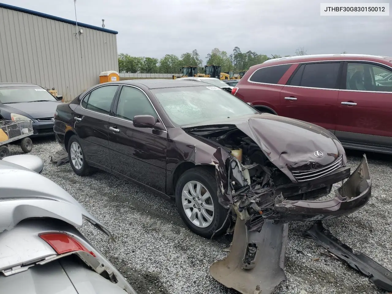 2003 Lexus Es 300 VIN: JTHBF30G830150012 Lot: 52302405