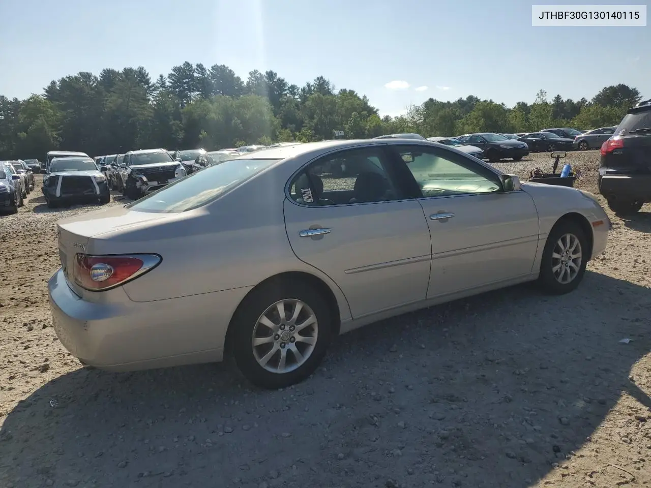 2003 Lexus Es 300 VIN: JTHBF30G130140115 Lot: 61761295