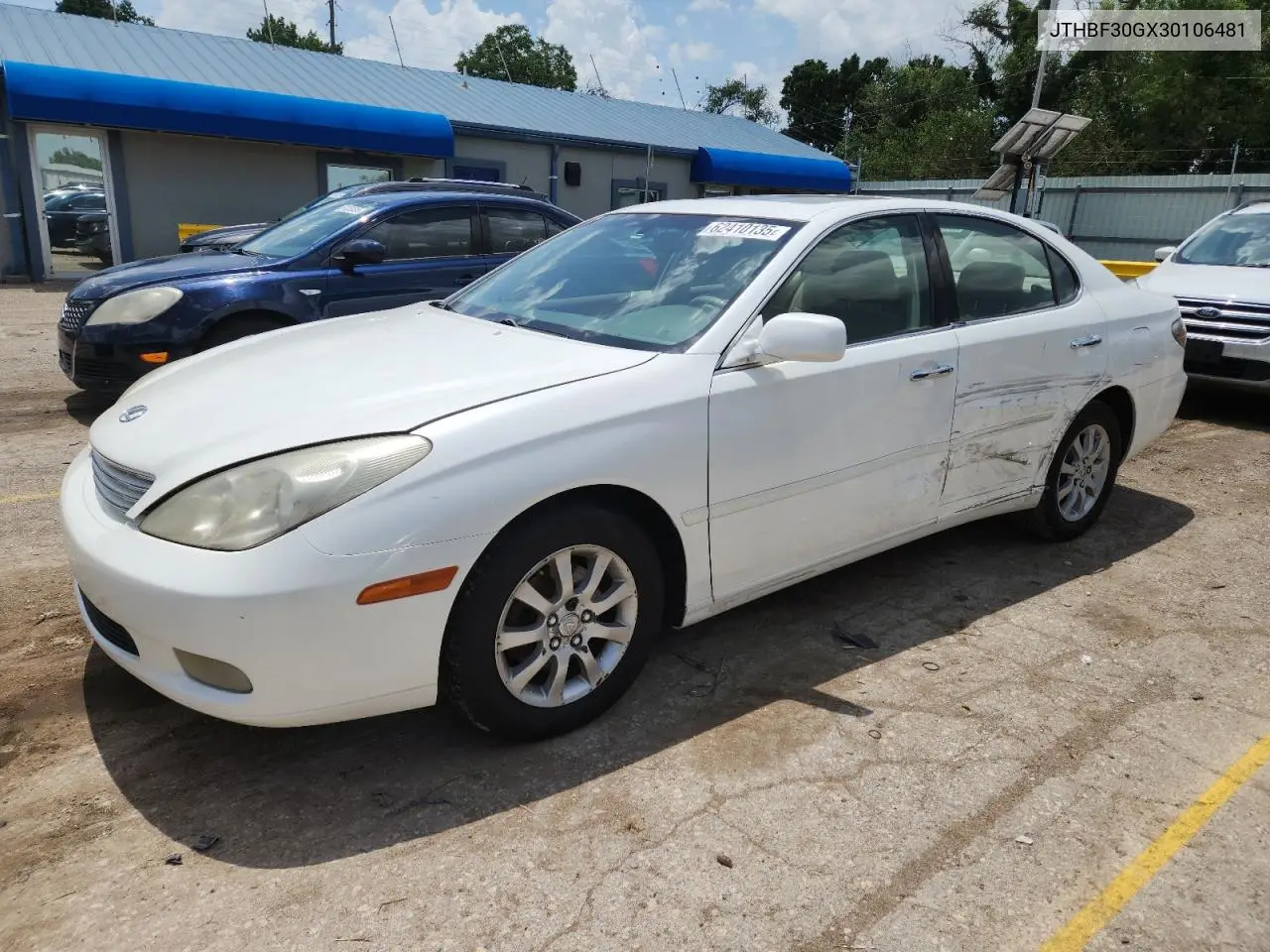 2003 Lexus Es 300 VIN: JTHBF30GX30106481 Lot: 62410135