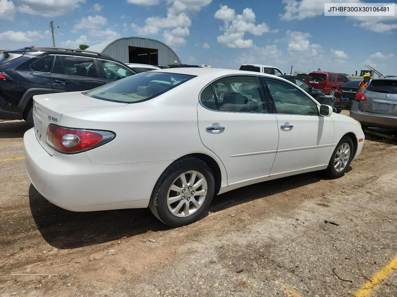 2003 Lexus Es 300 VIN: JTHBF30GX30106481 Lot: 62410135