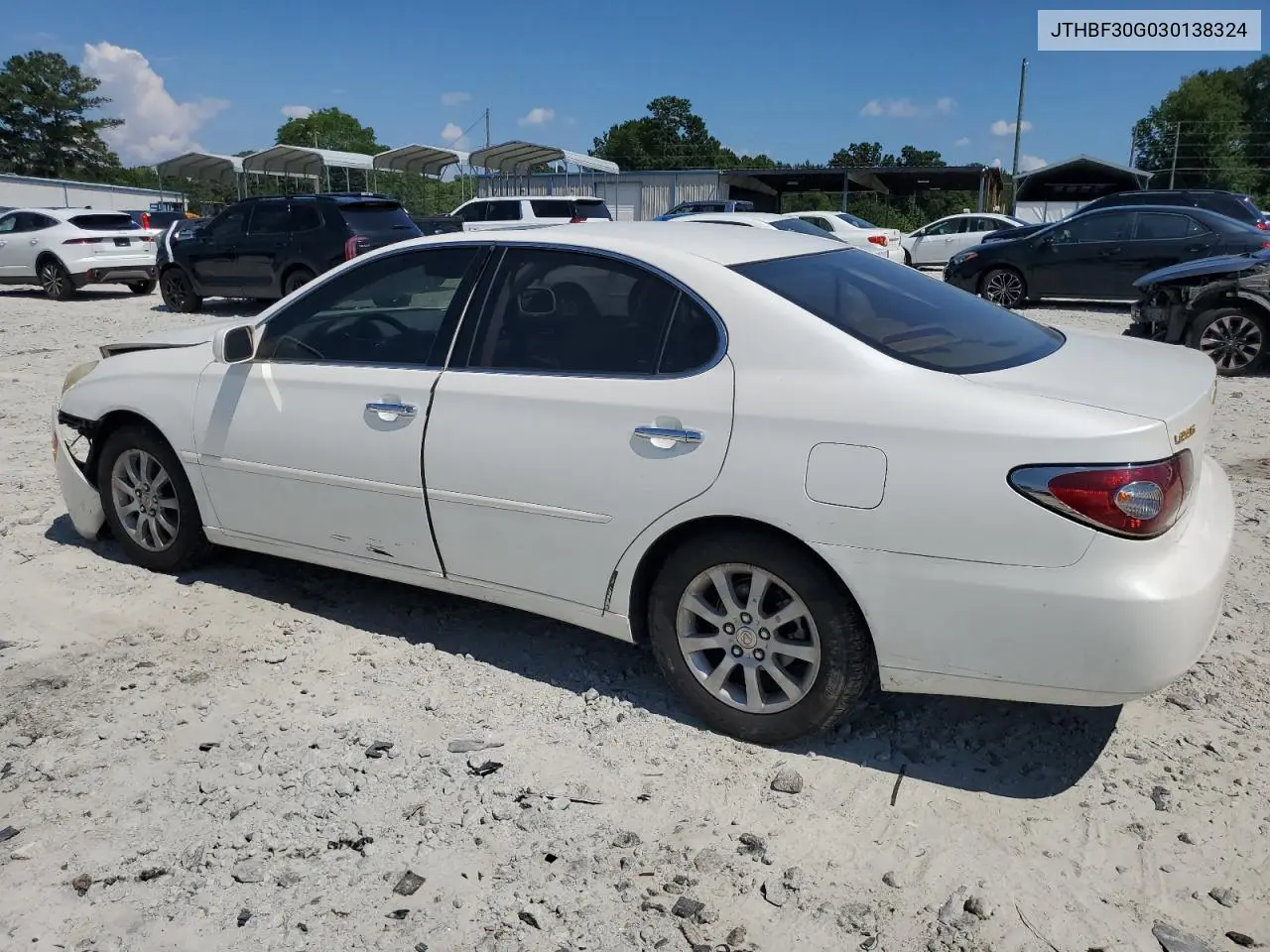 2003 Lexus Es 300 VIN: JTHBF30G030138324 Lot: 62759025