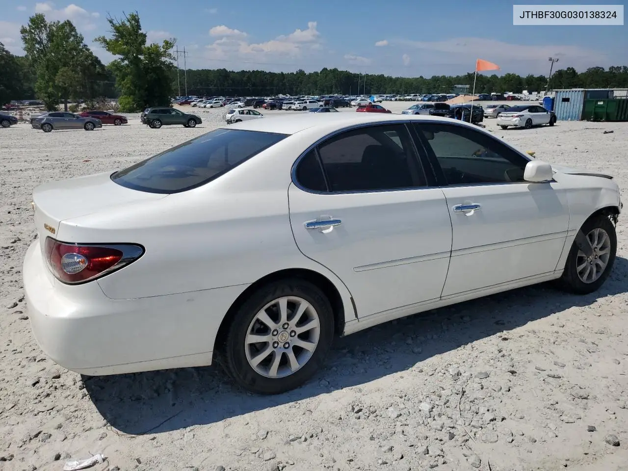 2003 Lexus Es 300 VIN: JTHBF30G030138324 Lot: 62759025