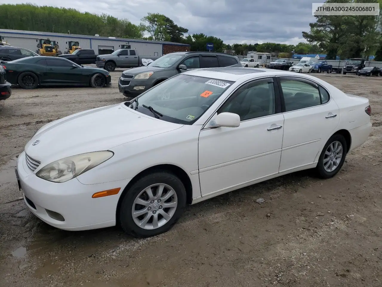 2004 Lexus Es 330 VIN: JTHBA30G245006801 Lot: 53098225