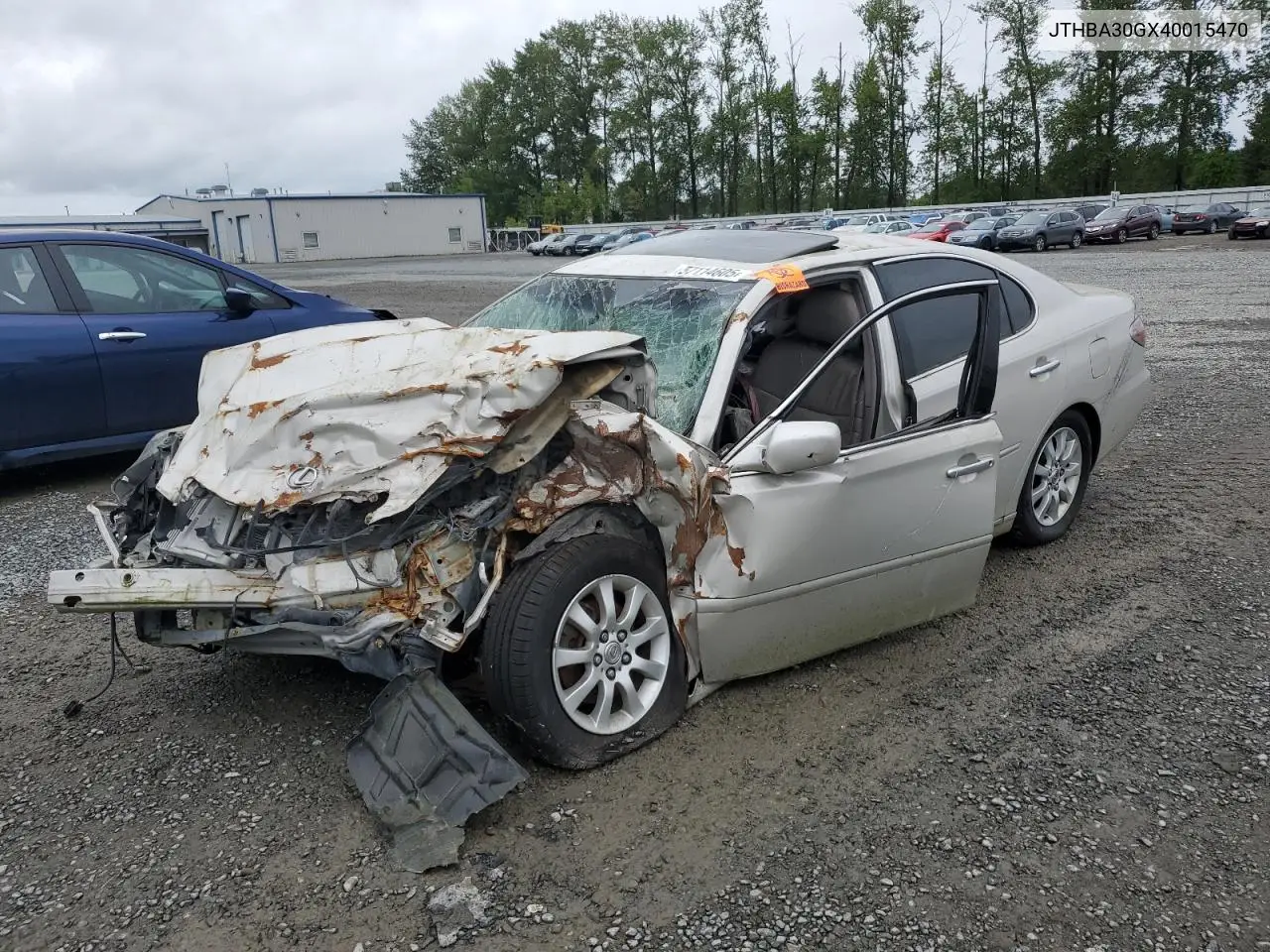 2004 Lexus Es 330 VIN: JTHBA30GX40015470 Lot: 57114605