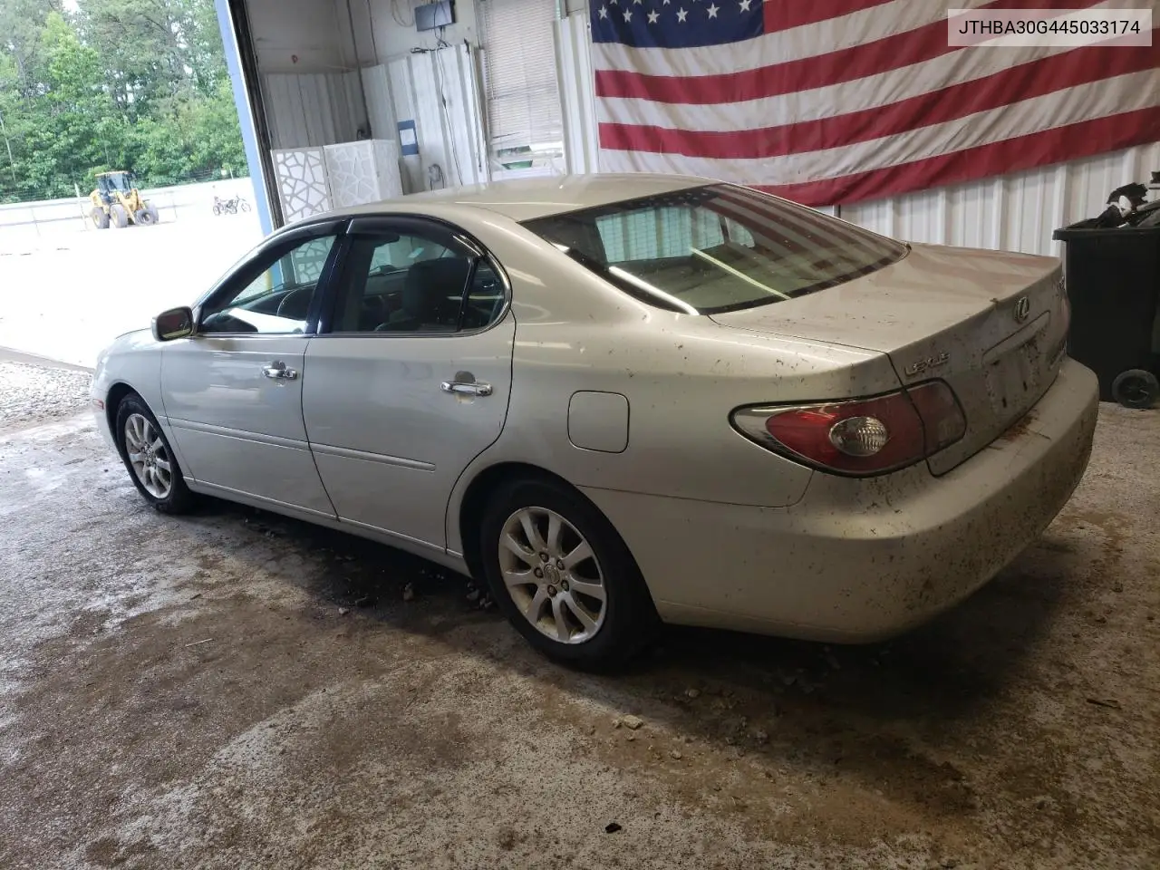 2004 Lexus Es 330 VIN: JTHBA30G445033174 Lot: 61621055