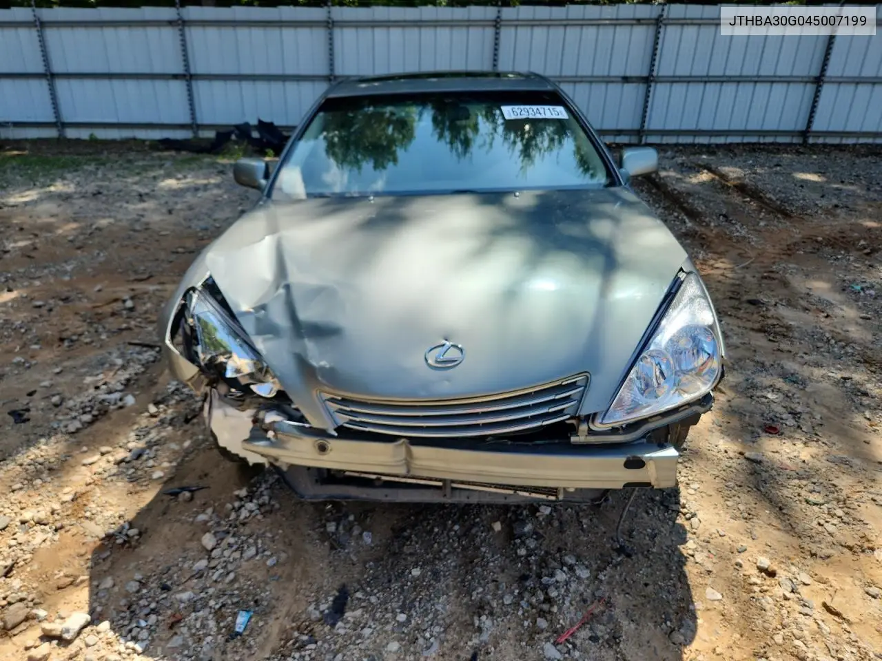 2004 Lexus Es 330 VIN: JTHBA30G045007199 Lot: 62934715