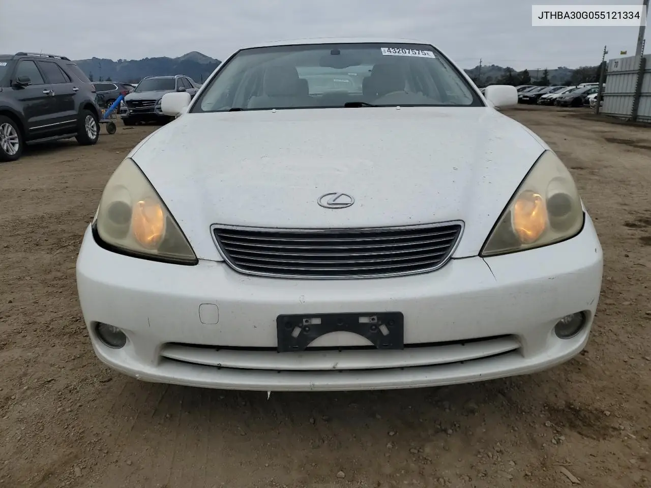 2005 Lexus Es 330 VIN: JTHBA30G055121334 Lot: 43207575