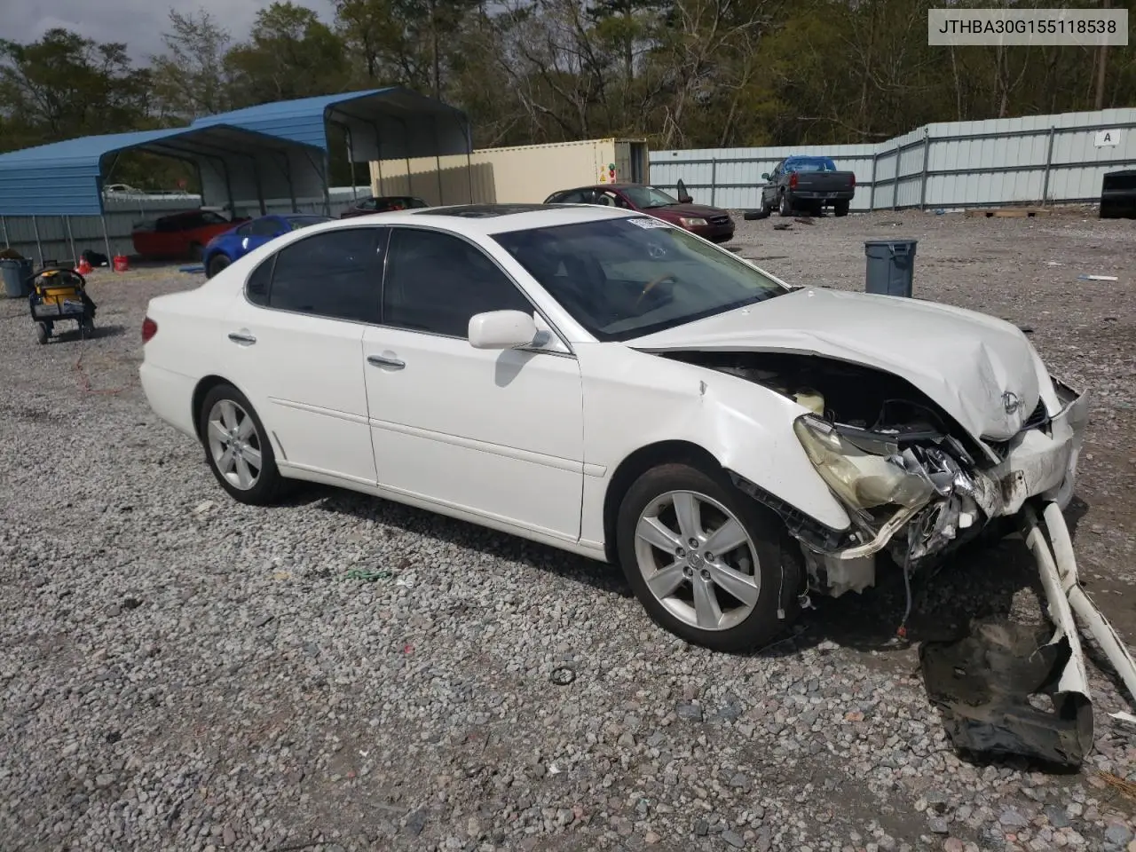2005 Lexus Es 330 VIN: JTHBA30G155118538 Lot: 51164825