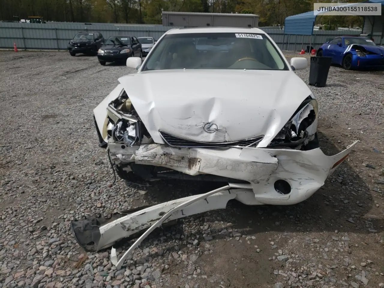 2005 Lexus Es 330 VIN: JTHBA30G155118538 Lot: 51164825