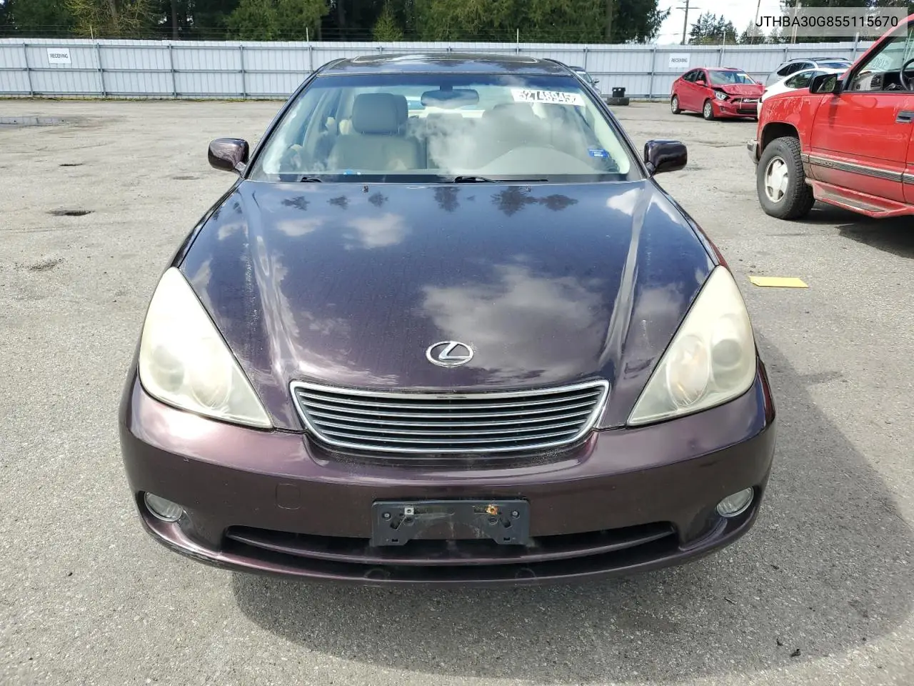 2005 Lexus Es 330 VIN: JTHBA30G855115670 Lot: 52748945